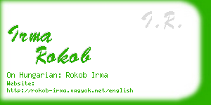 irma rokob business card